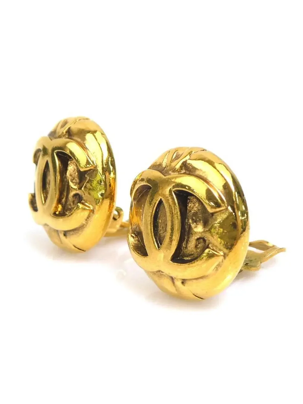Auth Chanel Vintage Cc Logo Clip On #307822C29B